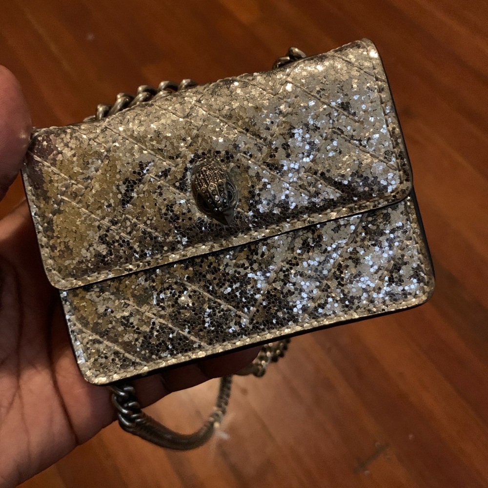 MICRO KENSINGTON BAG - Glittery Silver Women's Bag